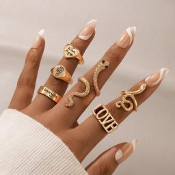 Tocona – ensemble de bagues de Couple en forme de cœur pour femmes 6 pièces/ensemble accessoires