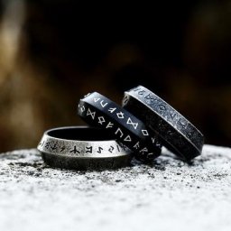 Bague Vintage Viking Rune en acier inoxydable pour hommes et femmes bijoux nordiques simples