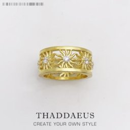 Bague Golden Sun pour femme bijoux glamour à la mode style européen super offres cadeau tout