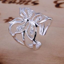 Bague ouverte en zircon papillon le meilleur cadeau à la mode personnalité exquise couleur