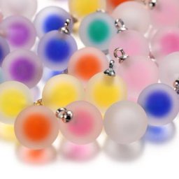 Pendentifs ronds en résine givrée 10 pièces/lot breloques pour bricolage Bracelet boucles
