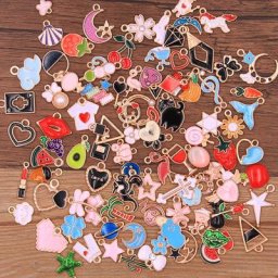 30 pièces de 20 à 100 Styles mélange de tailles 5 couleurs alliage métallique KC or goutte