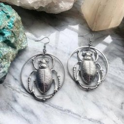 Boucles d'oreilles géantes en forme de scarabée insecte pendentif Long pour femmes idée cadeau