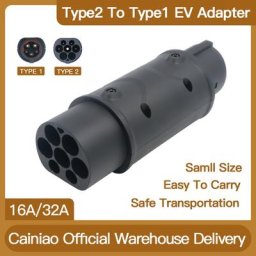 ERDAN-Adaptateur EV IEC 62196 Type 2 à Type 1 J1772 32A EVSE Connecteur de Chargeur pour Véhicule