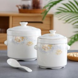 Pot à Leurs oût en céramique coréen créatif accent d'oiseau bol à dessert double couvercle tasse