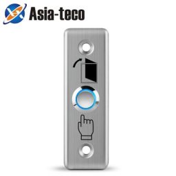 Bouton de sortie en acier inoxydable rétro-éclairage LED interrupteur poussoir ouvre-porte pour