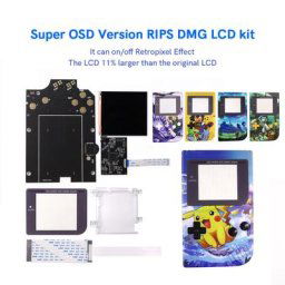 DMG Q5 Retro Pixel IPS LCD Kit de rétroéclairage haute lumière pour garçon console délibérément