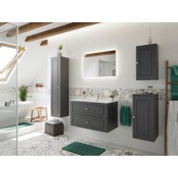 Ensemble meuble SDB Firenze 90 Cottage 5pcs miroir à LED Anthracite