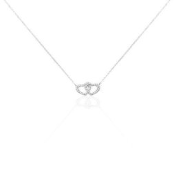Collier Or Blanc Raoula Oxydes De Zirconium