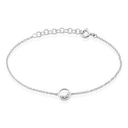 Bracelet Argent Blanc Vivence Oxydes De Zirconium
