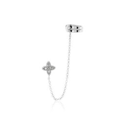 Bijou D'oreille Unitaire Argent Blanc Heh Oxydes De Zirconium