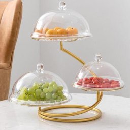 Support de corbeille de fruits en fer métallique assiette à fruits à 3 niveaux assiette à gâteau