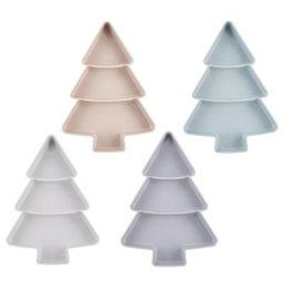 Assiettes en plastique en forme d'arbre de Noël fruits kg bol plats francs collation ustensiles