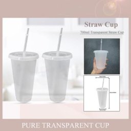 Bouteille d'eau en plastique réutilisable 471/700ml tasse froide avec couvercle et paille cadeaux