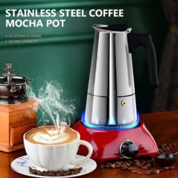 Moka – cafetière italienne en acier inoxydable 200/300/450ml percolateur à expresso