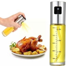 Bouteille d'huile de cuisine pour cuisson au barbecue avec échelle bouteille en verre distributeur