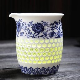 Jingdezhen-Service à thé Kungfu en porcelaine bleue et blanche tasse juste en céramique petit