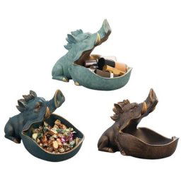 Bol créatif de rangement de clés en forme de sanglier bol créatif en résine plat à bonbons Animal