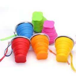 Gobelet à eau Portable en Silicone peut être plié et ne prend pas de place pour l'extérieur