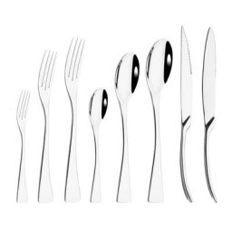 Ensemble de couverts en acier inoxydable 304 vaisselle en argent de haute qualité couteau