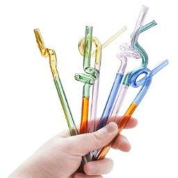 Paille créative écologique à haute teneur en Borosilicate Tube en verre cadeau de fête pour