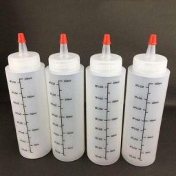 120/250/450ml bouteille à presser en plastique à échelle à nez aiguille bouteille à presser avec
