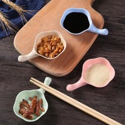 Kichen – Mini plateau plat Sauce blé paille Mini assiette assaisonnement latéral plats à