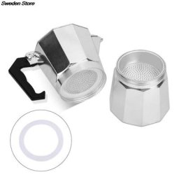 Remplacement de filtre en acier inoxydable pour pot à café Moka 3 joints en silicone 1 pièce