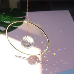 Carillon à vent en cristal à géométrie ange Aura Quartz sacré prisme suspendu pour fenêtre