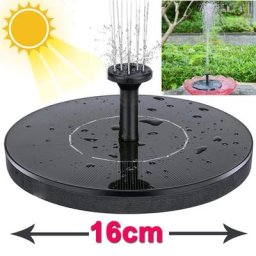 Fontaine à eau flottante à énergie solaire pompe à eau fontaine à oiseaux uniformément tein