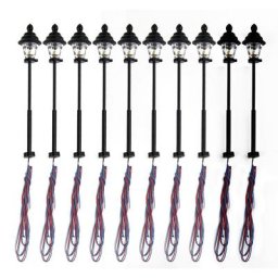 Lanternes LED échelle N 1:160 lampadaire de jardin modèle ferroviaire mise en page de bâtiment