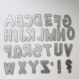Grand ensemble de lettres de l'alphabet découpées à l'emporte-pièce matrices de découpe en métal