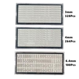 Plaque à lettres pour timbre en caoutchouc 3mm/4mm/6.4mm accessoire pour timbre à lettres