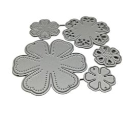 Matrices de découpe en métal de fleurs galets bricolage scrapbooking album papier modèle de