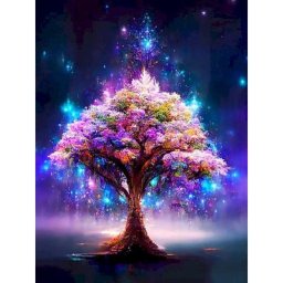 Gatyzory – Kits de peinture à l'huile par numéros pour adultes arbre de fantaisie toile cadre de