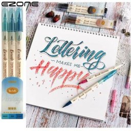 Zone – ensemble de stylos marqueurs double couleur rétro 3 pièces pinceau dessin fin encre à