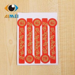Autocollants de la Corée du Sud pour la cuisson du Nouvel An chinois bande de fond rouge pâte
