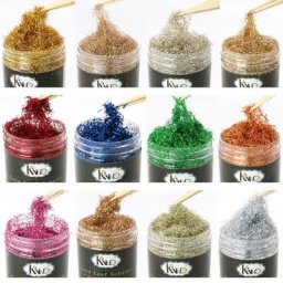 Feuilles colorées de cuir chevelu d'or démontrent pigments de feuille d'or fil de laiton dans