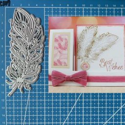 Déesse porte-bonheur matrices de découpe en métal plume bricolage Scrapbooking Album Photo décoratif
