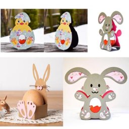 Boîte à œufs jetable lapin de Pâques matrices de découpe en métal pour bricolage scrapbooking