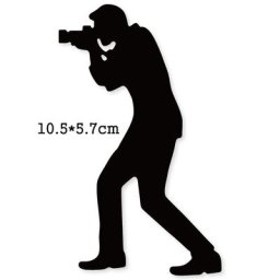 Photographe hommes prendre une photo nouvelles matrices de découpe en métal pour bricolage
