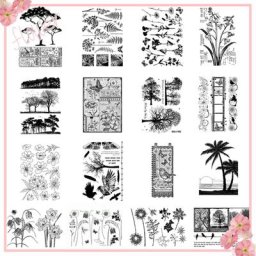 Nouvel arrivage 2021 de timbres en papier pour Scrapbooking feuilles d'arbre plante fleurs