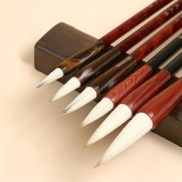 Ensemble de pinceaux de calligraphie 3 pièces nuages blancs chinois laine plusieurs poils