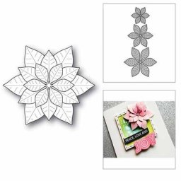 Nouvelles matrices de découpe de métal de fleur de Poinsettia de noël 2022 couches pour Scrapbooking