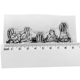 Tampon d'étanchéité transparent en Silicone pour plantes en pot lapin de pâques Scrapbooking