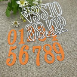 Matrices de Découpe en Métal avec Chiffres de 0 à 9 Pochoirs Bricolage Gaufrage Scrapbooking