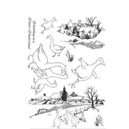 Nouveau tampon en Silicone Transparent pour l'hiver motifs animaux dessins animés pour bricolage