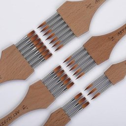 ArtSecExamen-Pinceau acrylique d'interconnexion multi-dents peigne laine de nylon importée de