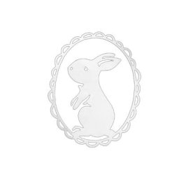 Matrices de découpe en métal lapin de pâques pochoir de Scrapbooking bricolage Album carte de