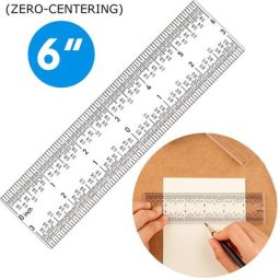 Règle en acrylique transparente de 6 "" sans centrage pour étudiant école bureau bricolage